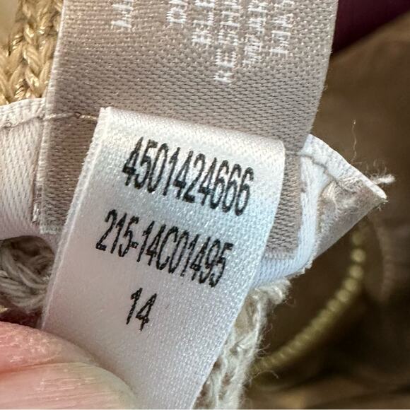 Chico's Open Cross Knit Cardigan Oatmeal Size 2 - Picture 7 of 8